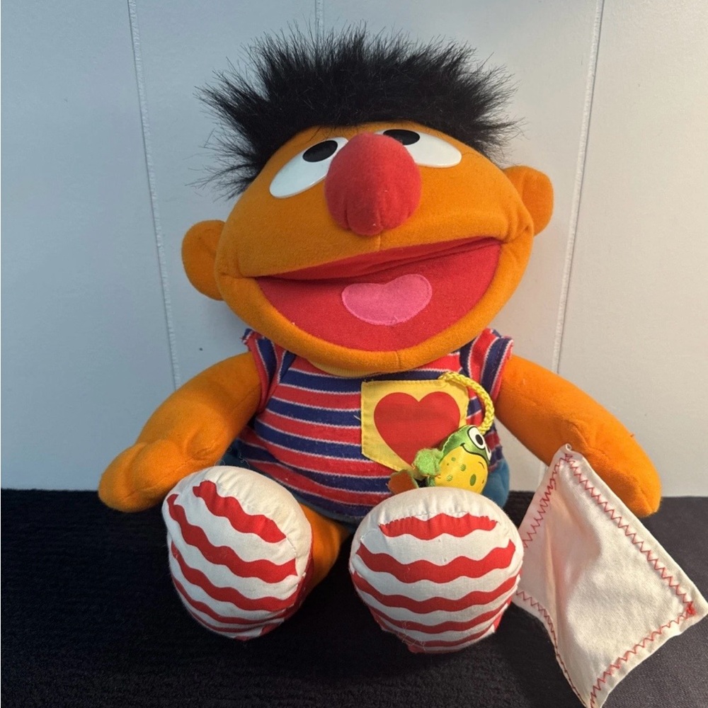 1999 Fisher Price Check Up Ernie, Tested And Works, Approx 15"